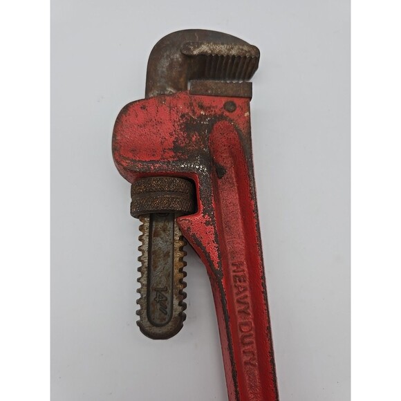 Vintage Tool 14" Heavy Duty Adjustable Pipe Wrench Drop Forged Taiwan - Picture 7 of 7